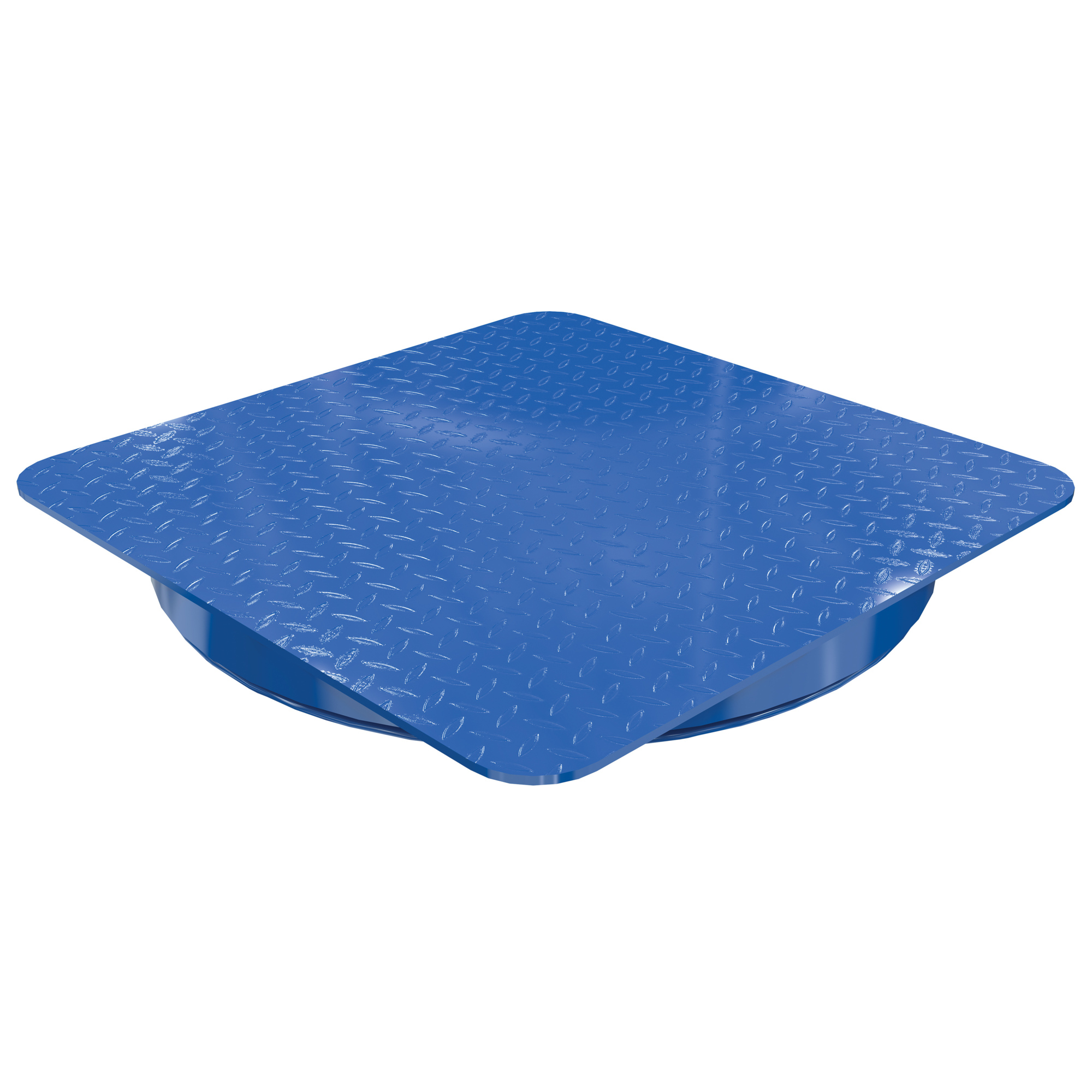 Vestil Manual Carousel - 30in. Diameter, 4000-Lb. Capacity, Steel, Square Tread Top Plate, Model# CA-30-4-TP-STP